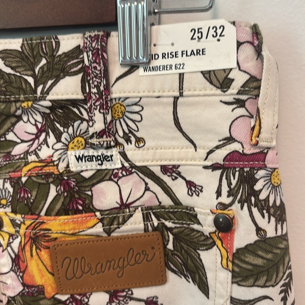 Wrangler Orange and Cream Boot Cut Flare Pants - Picture 10 of 11